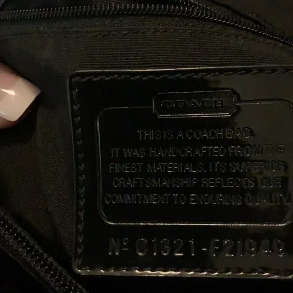 Monogram Coach Satchel w Side Drawstrings - Picture 7 of 7